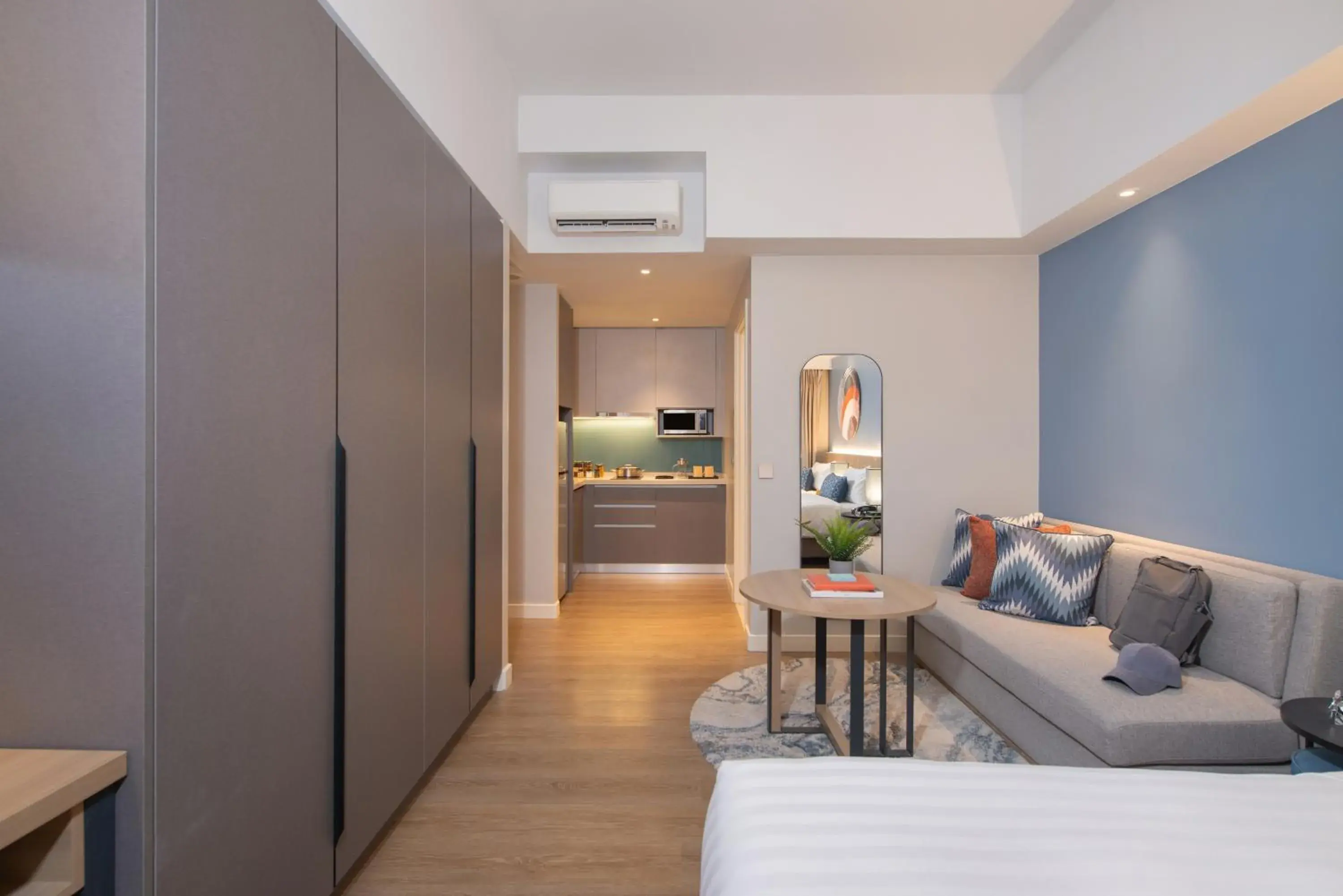 Bed in Citadines Roces Quezon City